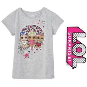 L.O.L. Surprise | Girls Gray Short Sleeve Graphic T-Shirt | Size Extra Large